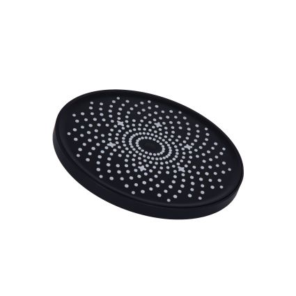 Лійка для верхнього душу Qtap Hlavova D 230 мм округла QTHLA107BLM45788 Black Matt - 1