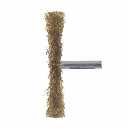 Щетка проволочная дискообразная Ø75мм хвостовик Ø6мм (латунированная) Sigma (9013071) - 4