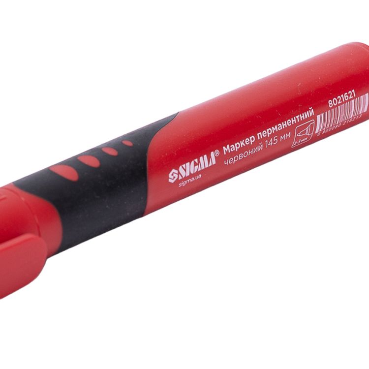 Маркер перманентный красный конусоподобный 2-3мм длина 145мм SIGMA (8021621) - 4