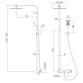 ODLOVE система душевая (смеситель для душа, верхний и ручной душ, держатель,шланг полим. 1,5м) - 2