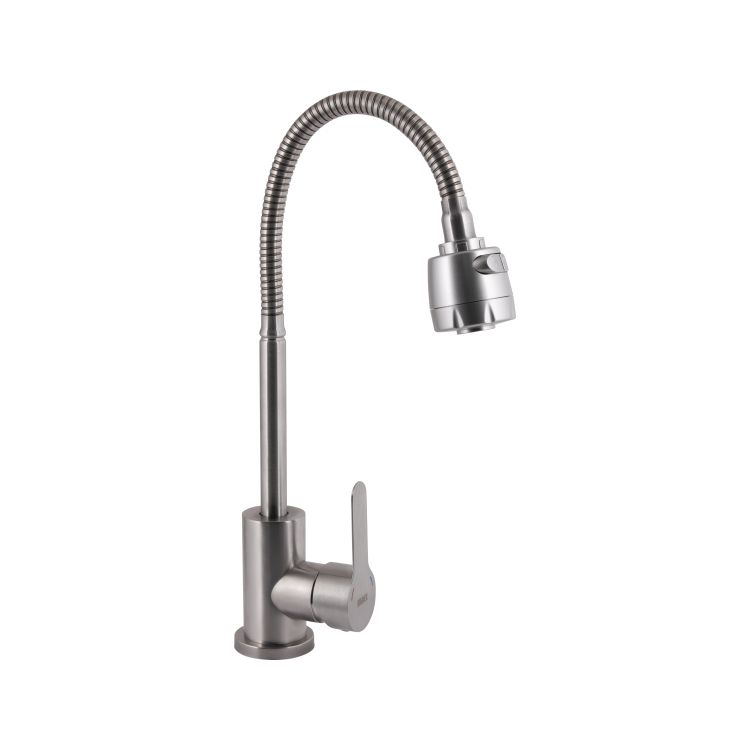 Смеситель для кухни Pure 015F41 с гибким изливом Nickel BRIPUR015F41NKL Brinex - 1