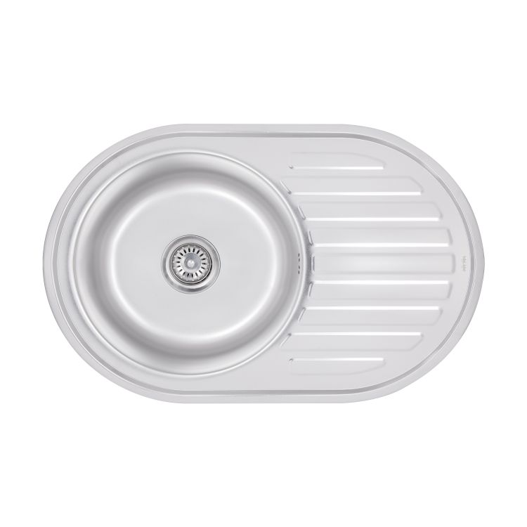 Кухонна мийка Brinex 7750 0,8 мм Satin (BRIN7750SAT08) - 1