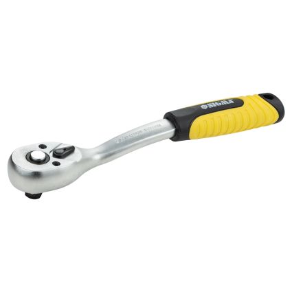 Ключ-трещотка с изогнутой ручкой 3/8&amp;quot; 200мм 72T CrV Sigma (6050081) - 1