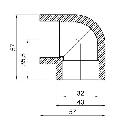 Уголок PPR Thermo Alliance 32, 90° - 2