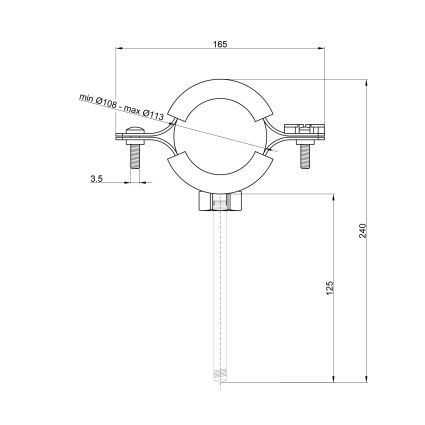 Хомут г/г+гайка+винт+дюбель (100) 4&amp;quot; Санди (белая резина) SD100100 - 2