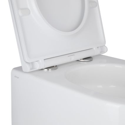 Унитаз подвесной Qtap Taurus безободочный с сиденьем Soft-close QT2433084EUQW - 5
