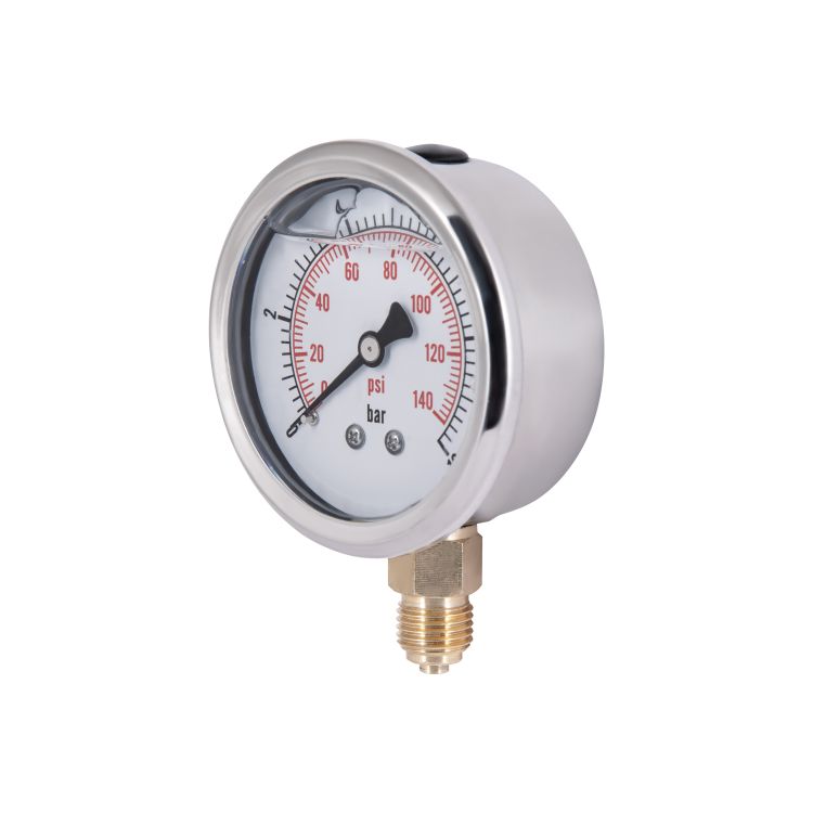 Манометр із гліцерином Thermo Alliancе Forte 10 бар, 1/4&amp;quot;З, нижнє підключення TAF170G10B - 3