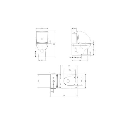 Унітаз підлоговий Qtap Crow Eco Ultra Quiet безобідковий з сідінням Soft-close QTCRO27W51030 - 2