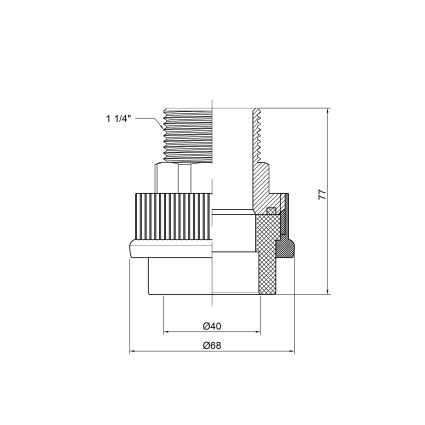 Муфта PPR Thermo Alliance 40х1&amp;quot; 1/4 НР - 2