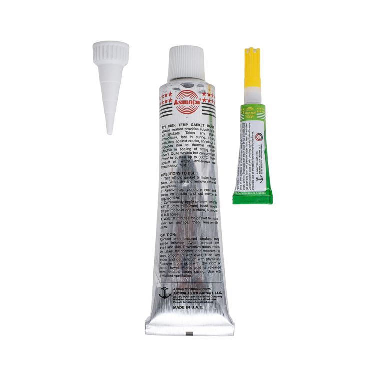 Герметик Силіконовий RTV формувач прокладок високотемпературний + 300 ° з Сірий 85г ОАЕ ASMACO (6371241) - 8