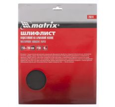 Шліфлист на бумажной основе, P 120, 230 х 280 мм, 10 шт., водостойкий MTX 756109