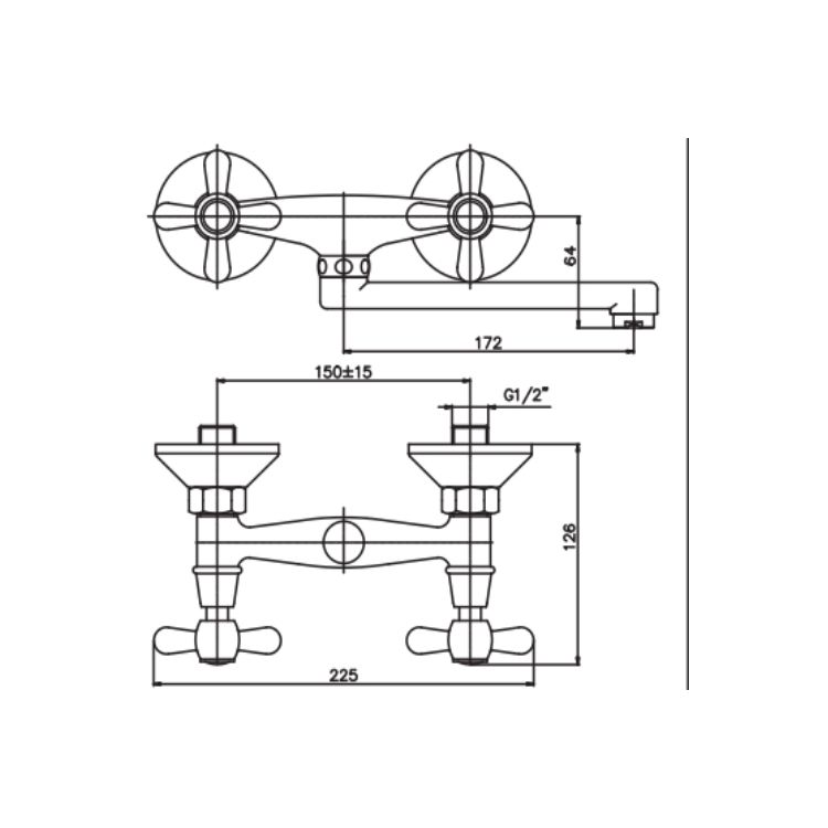 Смеситель д/кухонной мойки Dominox 361 хром HAIBA - 2