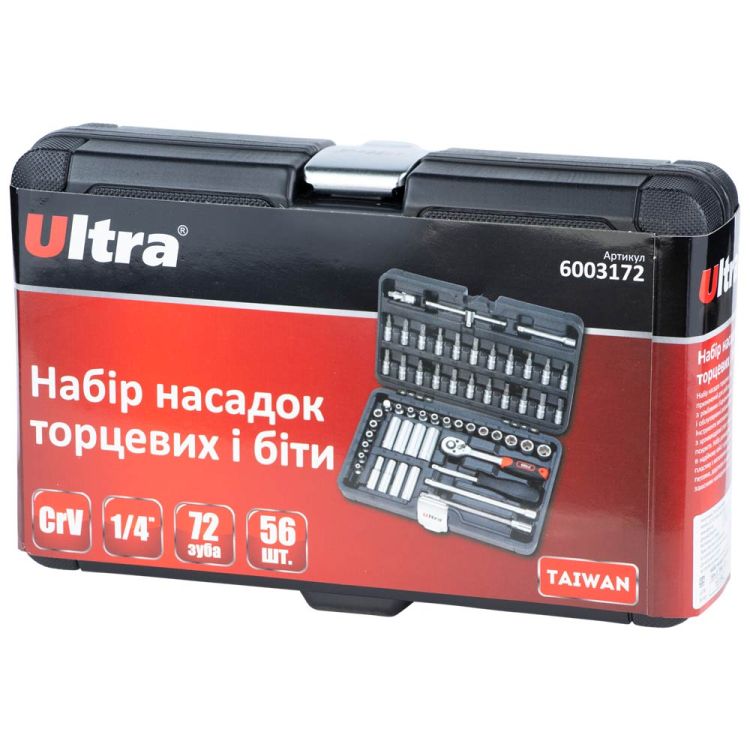 Набір насадок торцевих і біти 1/4&amp;quot; 56шт CrV Taiwan ULTRA (6003172) - 8