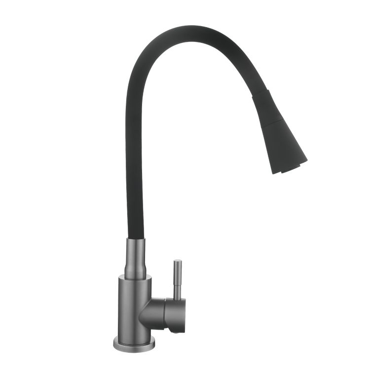Змішувач для кухні Lidz Aria 015F31 (k35) з гнучким виливом LDARI015F31BGRP49566 Graphite/Black - 3