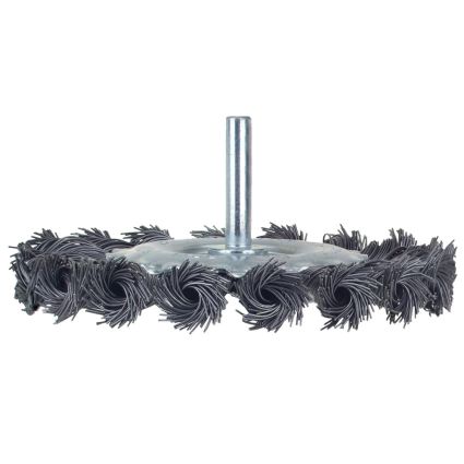 Щетка проволочная дискообразная Ø100мм хвостовик Ø6мм (стальная витая) Sigma (9023101) - 5