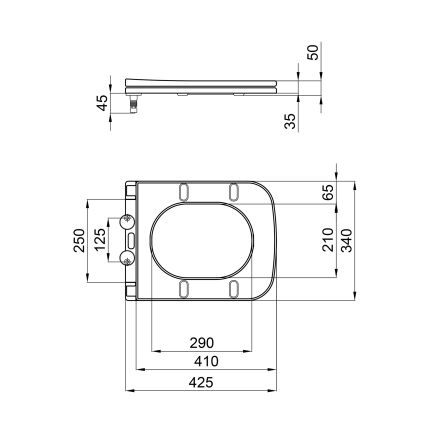 Сидіння для унітазу Qtap Presto з мікроліфтом Slim QT26992615EW - 2