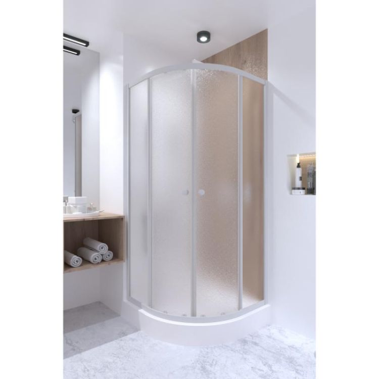 Набір Q-tap душова кабіна Presto WHI1099AP5 Pear + піддон Uniarc 309915 - 10