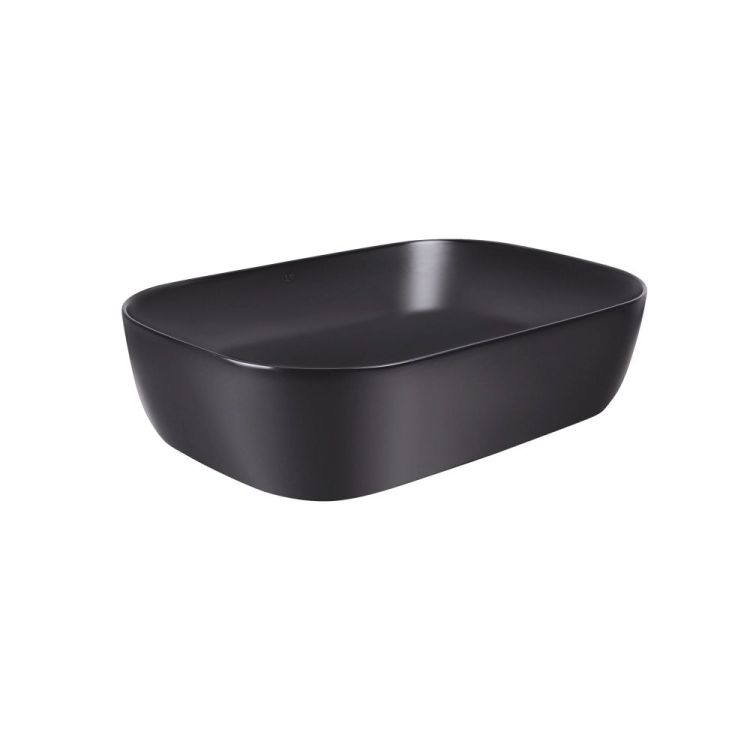 Комплект Qtap Robin: Раковина накладна прамокутна 610x400x145 мм Matt Black + Донний клапан PU03 - 4