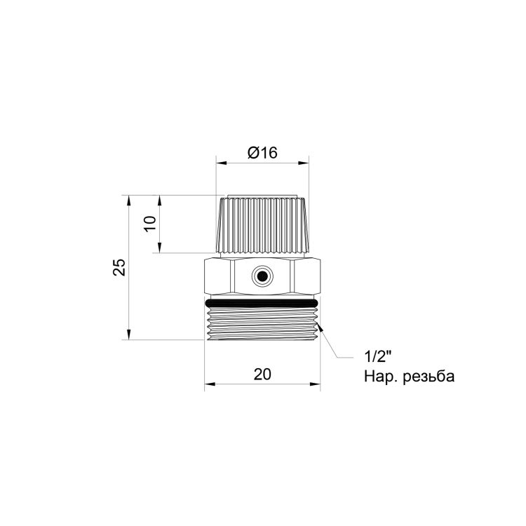 Кран Маєвського 1/2&amp;quot; п/руку білий SD211W15 САНДІ - 2