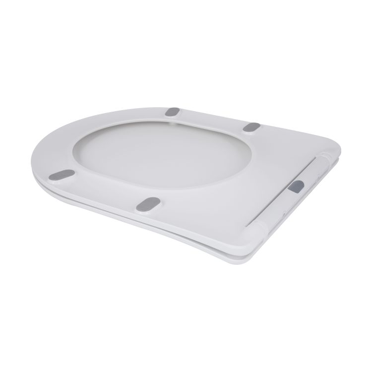 Унітаз підлоговий Qtap Vlasta Ultra Quiet безобідковий з сидінням Soft-close WHITE QT28228300W - 7