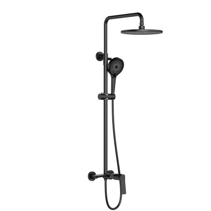 Душова система для душу Qtap Slavonice на два споживача QTSLA110BLM45914 Black Matt - 1