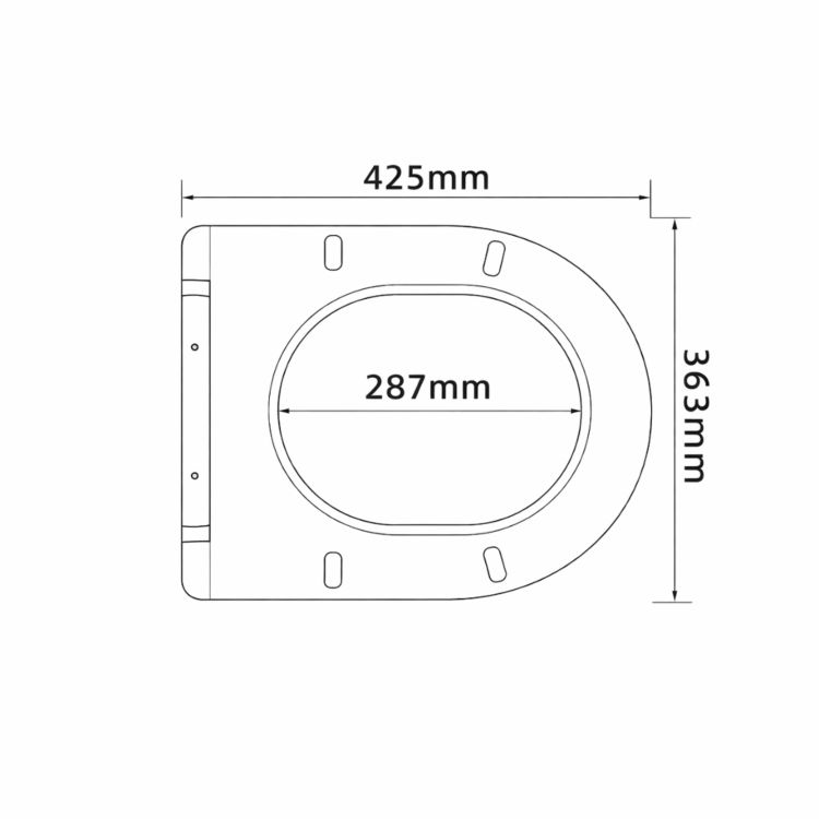Сидіння для унітаза Qtap (Robin 490) 425x363x50 мм, Matt Black, з мікроліфтом Slim Duroplast, Quick Release QTSC179MB48676 - 2