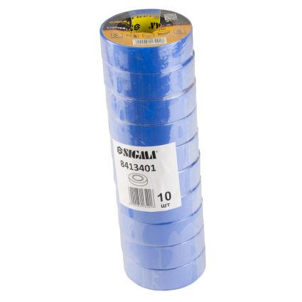 Изолента ПВХ (синяя) 0,13мм×19мм×10м Sigma (8413401) - 2