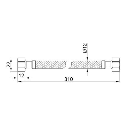 Шланг SD Plus вода нерж.опл. 20 г г SD397W20 - 2