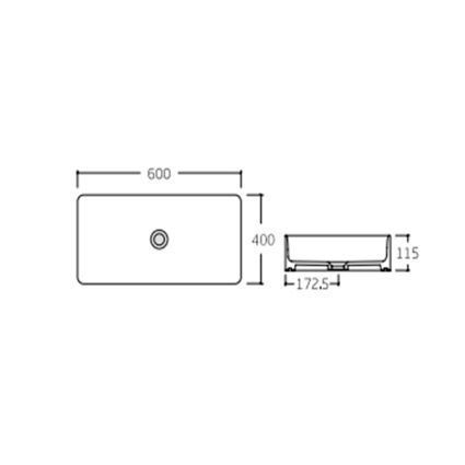 Раковина-чаша Qtap Tern 600x400x110 White QT171180841W - 2