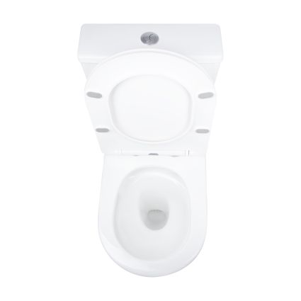 Унітаз підлоговий Qtap Vlasta Ultra Quiet безобідковий з сидінням Soft-close WHITE QT28228300W - 5