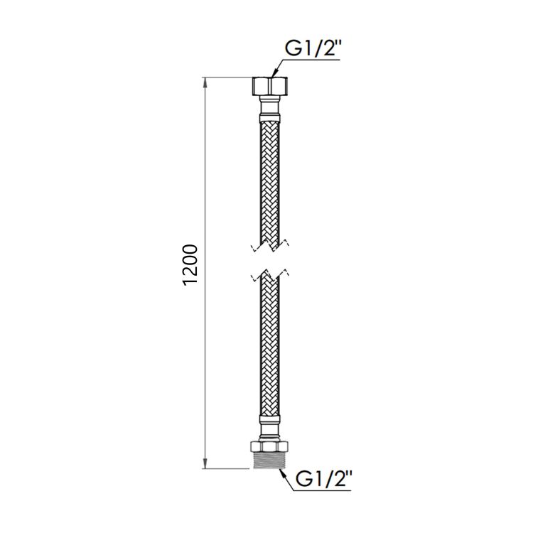 SD FORTE Шланг для води, NYLON 120 см гш SF392W120 - 2