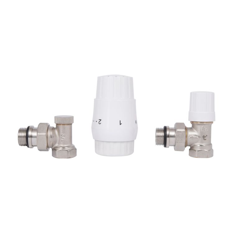 Комплект термостатичний радіаторний кутовий Thermo Alliance Forte 1/2&amp;quot; з термоголовкою, передналаштування, антипротікання TAF300G15 - 5