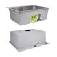 Акційний набір Lidz: мийка H6050H інтегрована Decor Honeycomb 2,5/0,5 мм LDH6050DEC48370 + Змішувач Aria для кухні з гнучким виливом (k35) Grey - 4