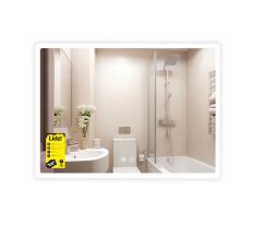 Дзеркало Lidz Orion (OR2) 800х600 з LED-підсвічуванням Touch, з антизапотіванням, з димером, рег. яскравості LDOR80060049294