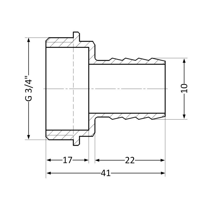 Штуцер SD Plus 10х3 / 4 &amp;quot; ЗР SD4272010 - 2