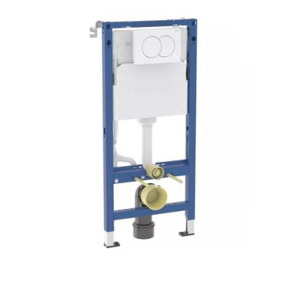 Інсталяція для унітаза DuofixBasic 458.133.11.3 + кріплення + клавіша Delta01 білий глянец Geberit - 1