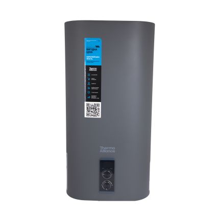 Водонагрівач електричний Thermo Alliance 80 л, Grey, плоский вертикальний, сухий ТЕН 2 кВт (0,8+1,2) DT80V20GPDD2G - 1