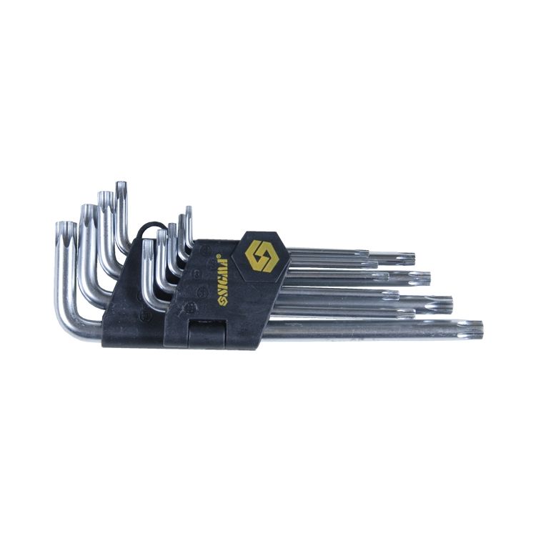 Ключі TORX 9шт T10-Т50мм CrV (довгі з отвором) Sigma (4022231) - 1