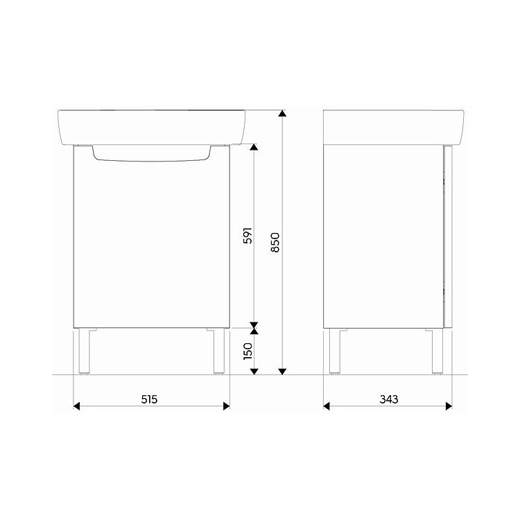 REKORD меблевий комплект 60 см (89545 + К91962) білий глянець, універсальний монтаж дверей - 2