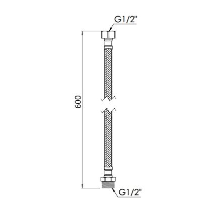 SD FORTE Шланг для води, NYLON 60 см гш SF392W60 - 2