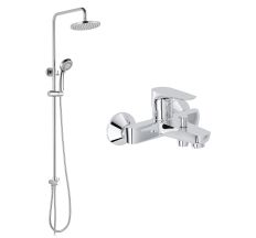 IMPRESE душовий набір, змішувач для ванни MODUS, Душова система без змішувача (f03208201SR+T-15084), хром