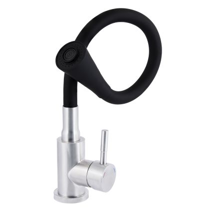 Змішувач для кухні Lidz Aria 015F31 з гнучким виливом (k35) LDARI015F31BNK31872 Black / Nickel - 3