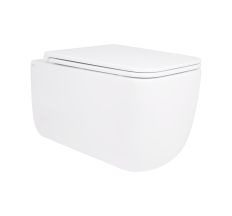 Унітаз підвісний Qtap Gemini безободковий з сидінням Soft-close QTGEM26W45430