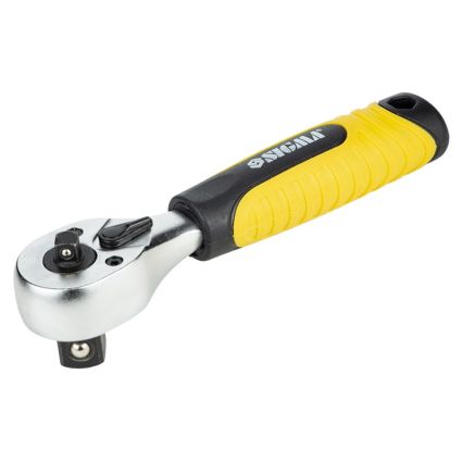 Ключ-трещотка двухсторонняя укороченная 1/4&amp;quot;-1/2&amp;quot; 145мм 72T CrV Sigma (6050251) - 1