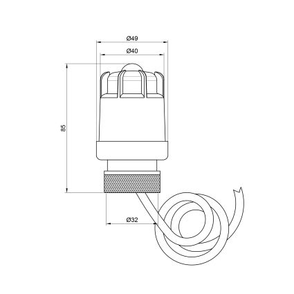 Термоголовка Thermo Alliance Standart М30х1,5 (30-70℃) з виносним датчиком TAS34170 - 2