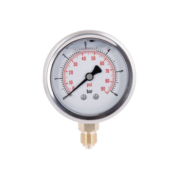 Манометр із гліцерином Thermo Alliancе Forte 6 бар, 1/4&amp;quot;З, нижнє підключення TAF170G6B - 1