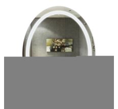 Дзеркало Qtap Mideya  500х700 з LED-підсвічуванням Touch,  з антизапотіванням, з годинником, димером, рег. яскравості  QT2078NCR5070W
