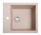 Мойка SOLID Brizz 460*515 розовый из искусственного камня, с сіфоном - 1