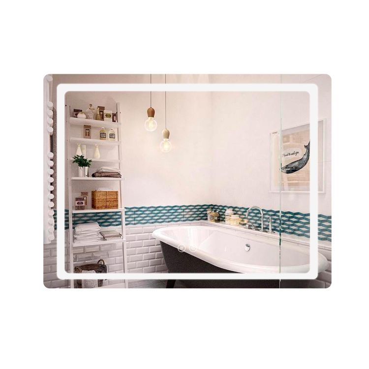 Дзеркало Qtap Mideya (DC-F908) 800х600 з LED-підсвічуванням Touch, з димером, рег. яскравості QT2078F908W - 1