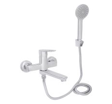 Змішувач для ванни Lidz Latwa 0061 з поворотним виливом та душовим гарнітуром (k35) Chrome LDLAT0061CRM48992